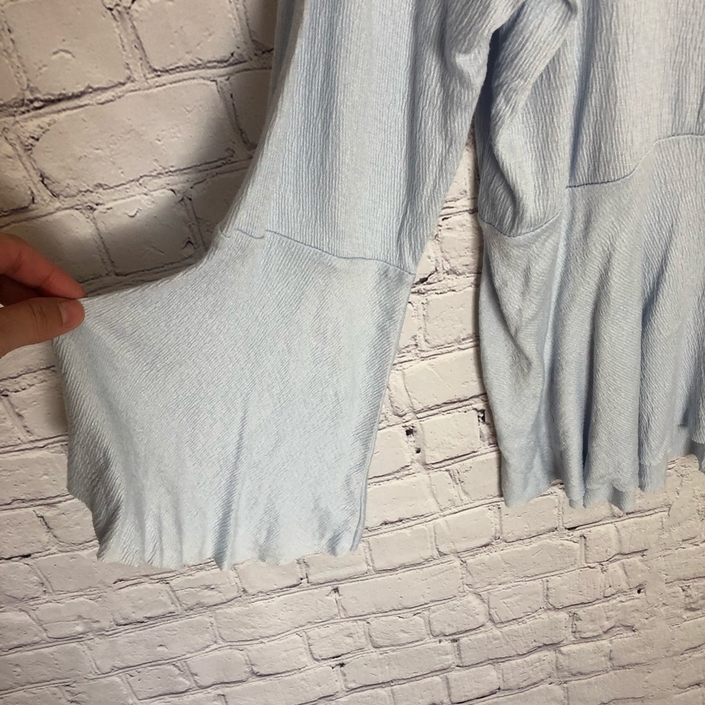 FINAL PRICE Lucky Brand Light Blue Bell Sleeve Top - Picture 5 of 6